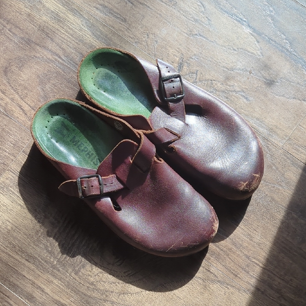 Cool Leather Men's Burgundy Mules